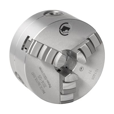 BISON 3-Bakket Centrerpatron Ø200 mm-Stål-DIN 6350-Montering på bagsiden (cylindrisk holder)-3504-200